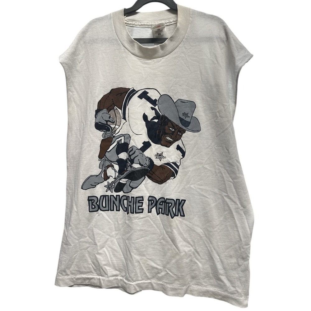 Vintage 90s LA Raiders Looney Tunes Cartoon Graphic DIY Muscle Tee Shirt Mens L